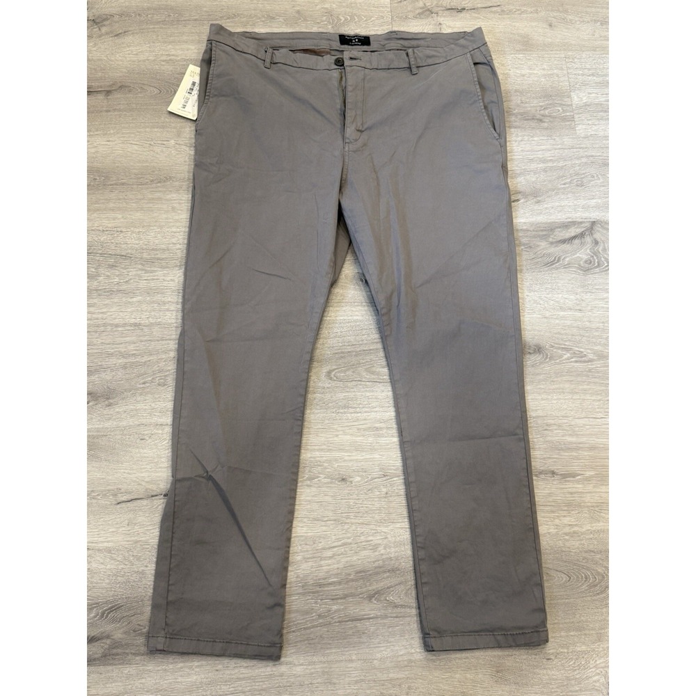 NWT Matchstick Chino Pants Argus Men's 4XL/40 Gray Straight Leg‎ Baggy Fit